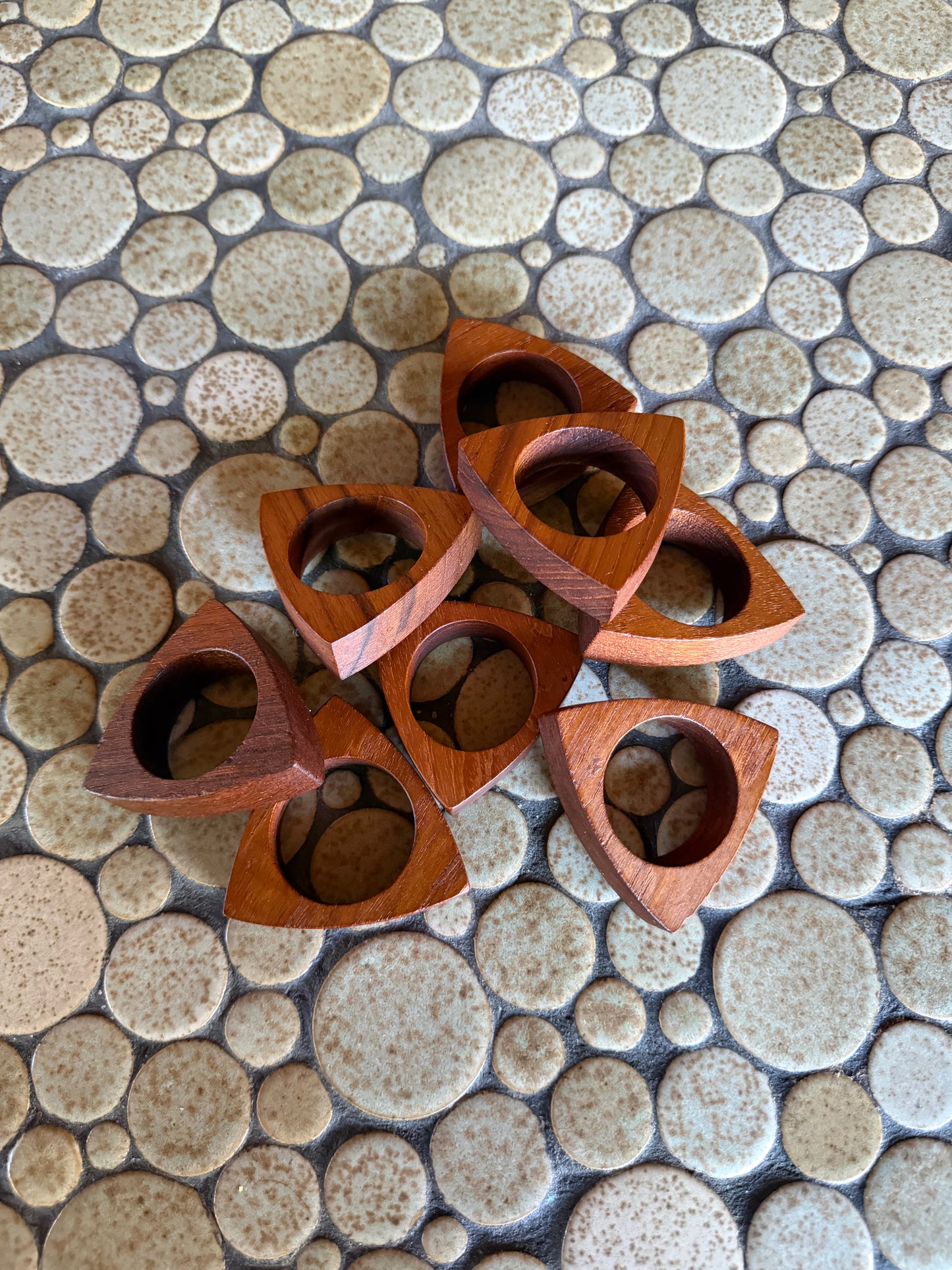 Set of 8 Danish Modern Teak Wood Napkin Holders