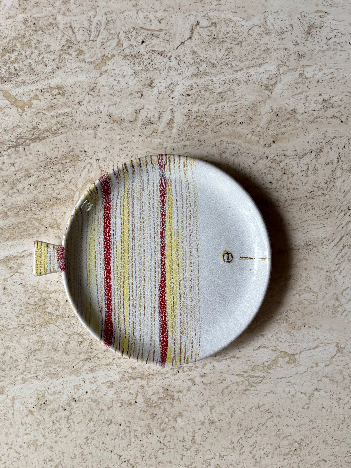 Vintage Ceramic Pottery Fish Plate by Aldo Londi for Bitossi, ca. 1950’s