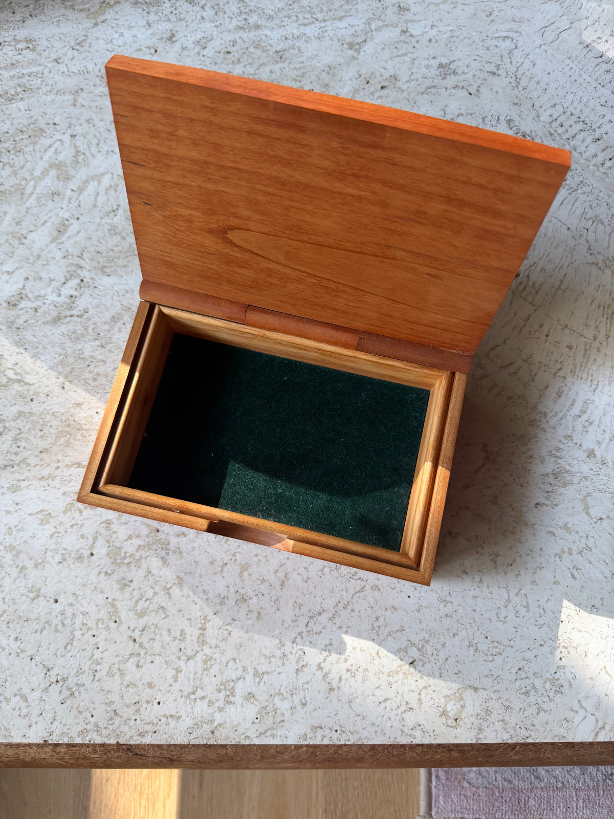 Vintage Handmade Studio Craft One-of-a-kind Sculpted Cherry Wood Box by Peter Kwasniewski, ca. 1980’s