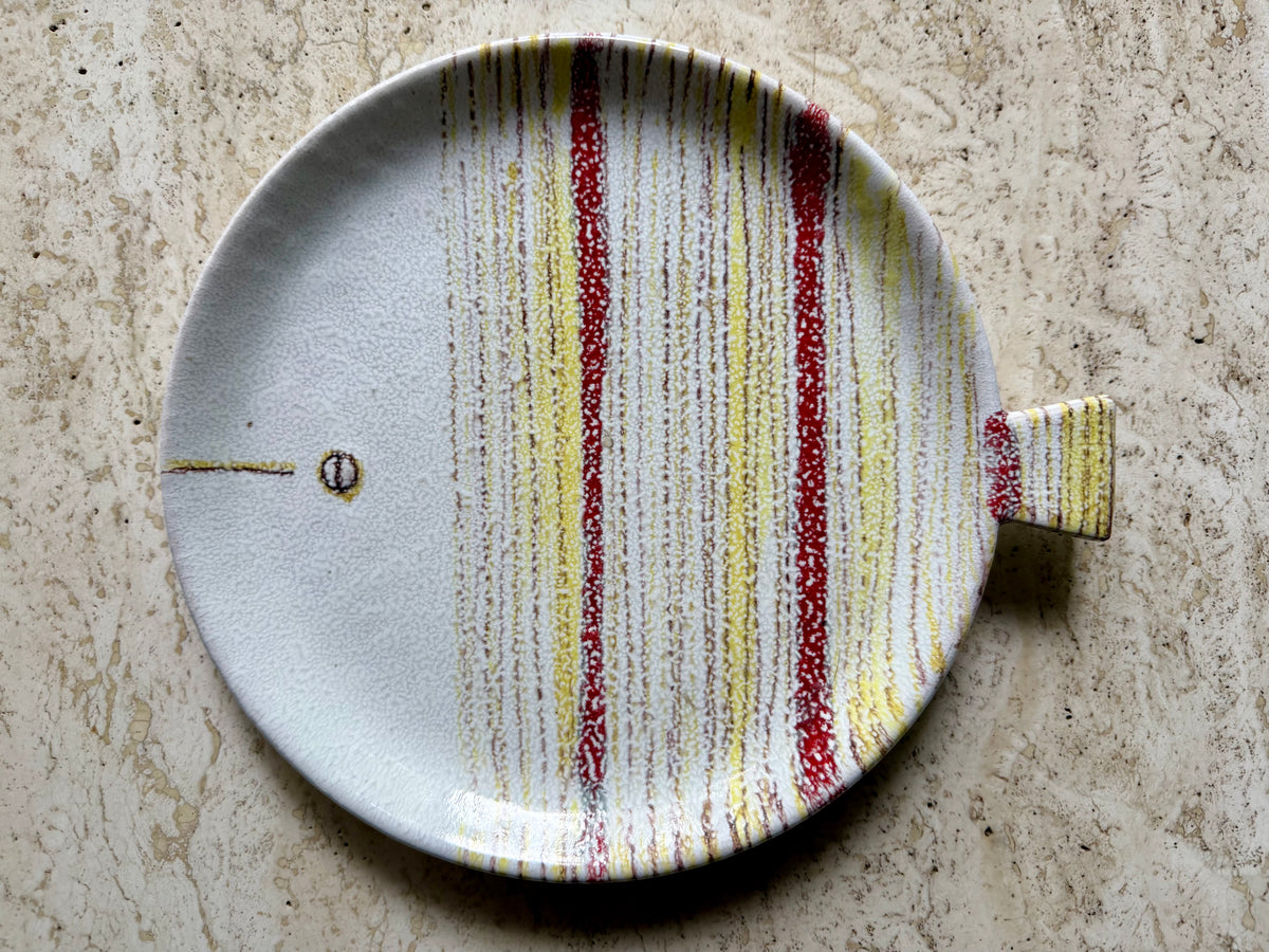Vintage Ceramic Pottery Fish Plate by Aldo Londi for Bitossi, ca. 1950’s