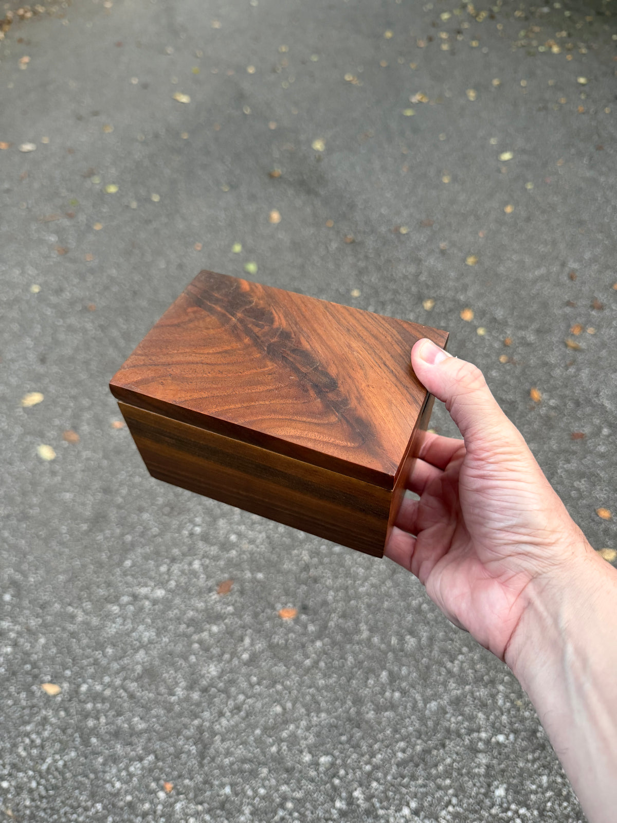 Vintage Handmade Studio Craft One-of-a-Kind Sculpted Walnut Box by Peter Kwasniewski, ca. 1980's