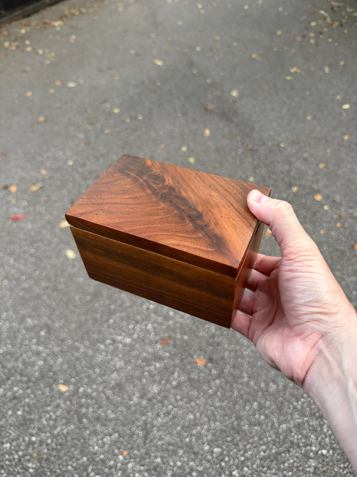 Vintage Handmade Studio Craft One-of-a-Kind Sculpted Walnut Box by Peter Kwasniewski, ca. 1980's