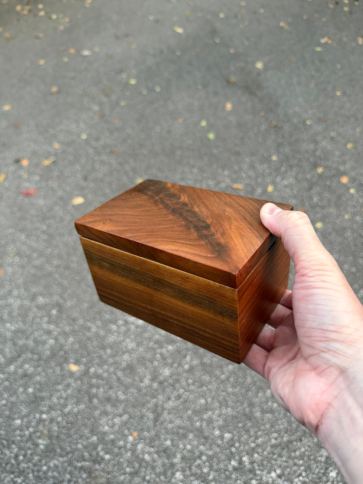 Vintage Handmade Studio Craft One-of-a-Kind Sculpted Walnut Box by Peter Kwasniewski, ca. 1980's