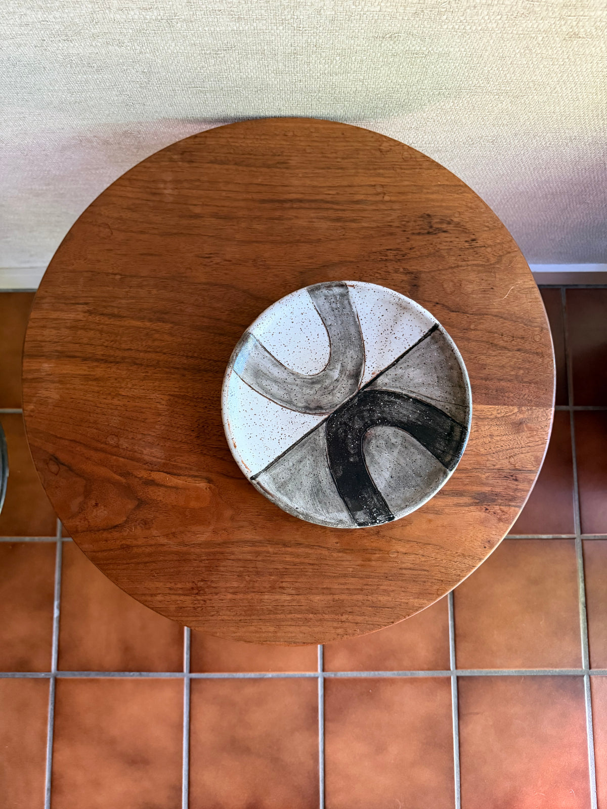 Matthew Ward Contemporary One-off 2021 Handmade Ceramic Pottery "Arches" Tray Prototype for West Elm