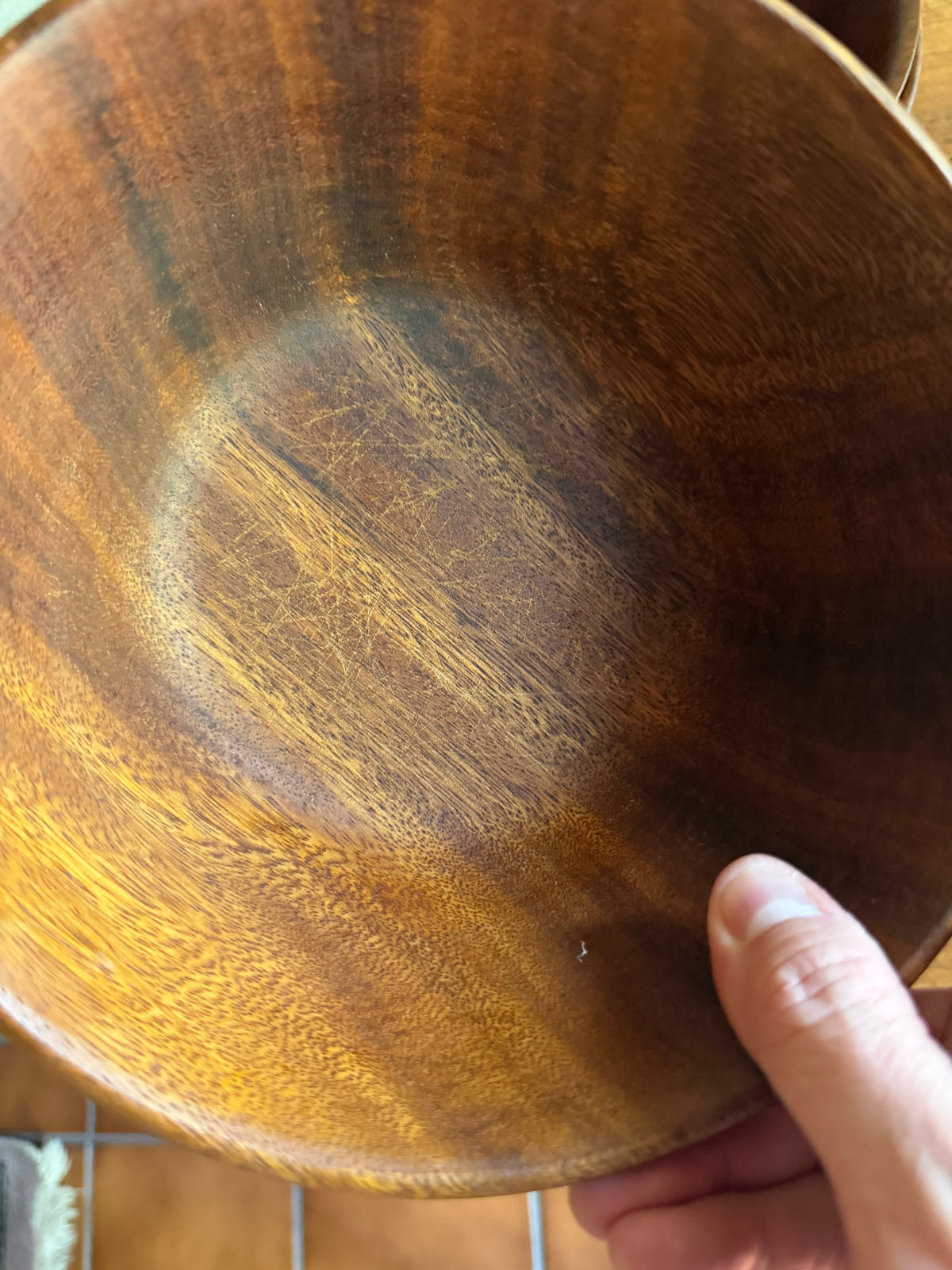 Set of 8 Danish Modern Large Hand-Turned Carocoli Wood Bowls, ca. 1970's