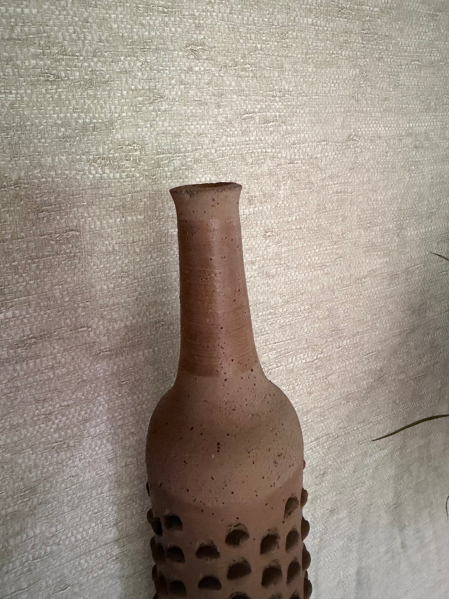 Vintage 1970's Handmade 21.5" One-of-a-Kind Stoneware Pottery Vase, Stone Mountain, Georgia