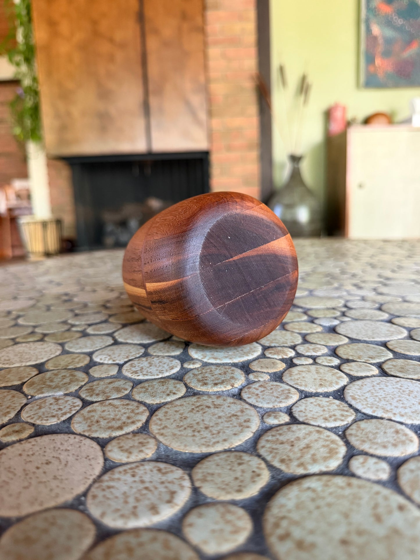 Vintage 1970's Handmade Laminated Rare Woods Bud Vase