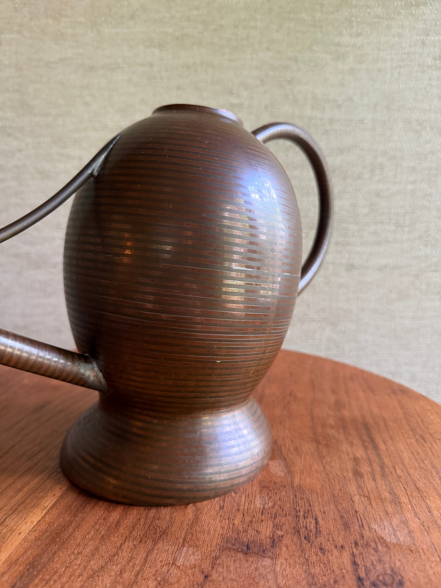 1955 Vintage Handmade One-of-a-Kind Brass + Copper Watering Can