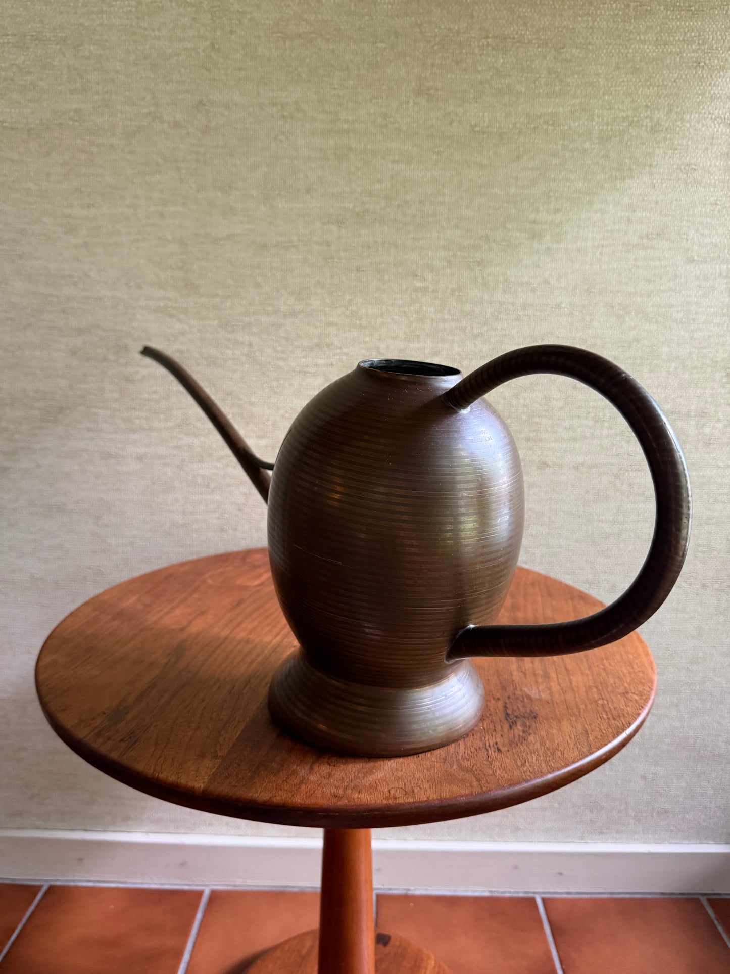 1955 Vintage Handmade One-of-a-Kind Brass + Copper Watering Can