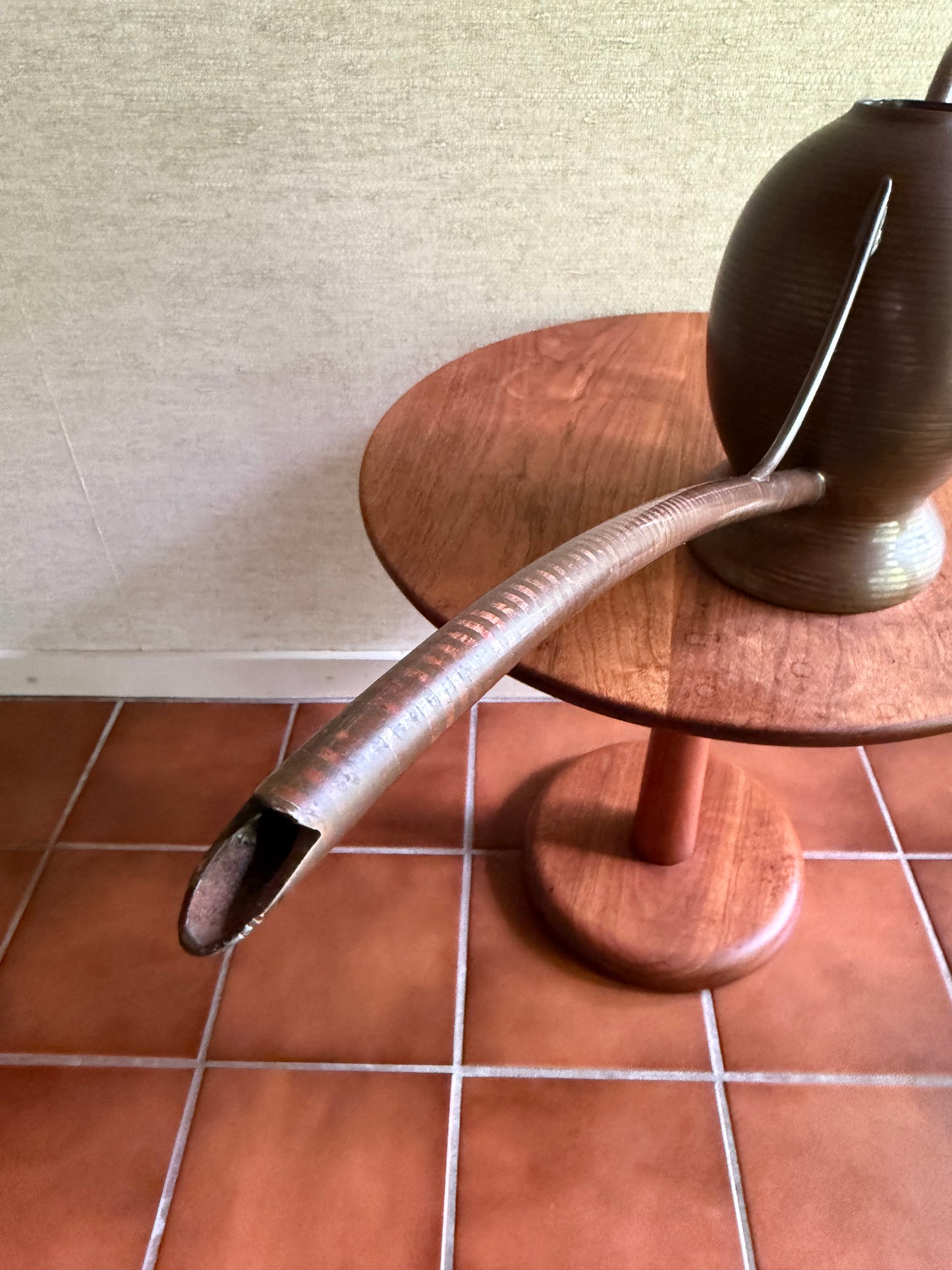 1955 Vintage Handmade One-of-a-Kind Brass + Copper Watering Can
