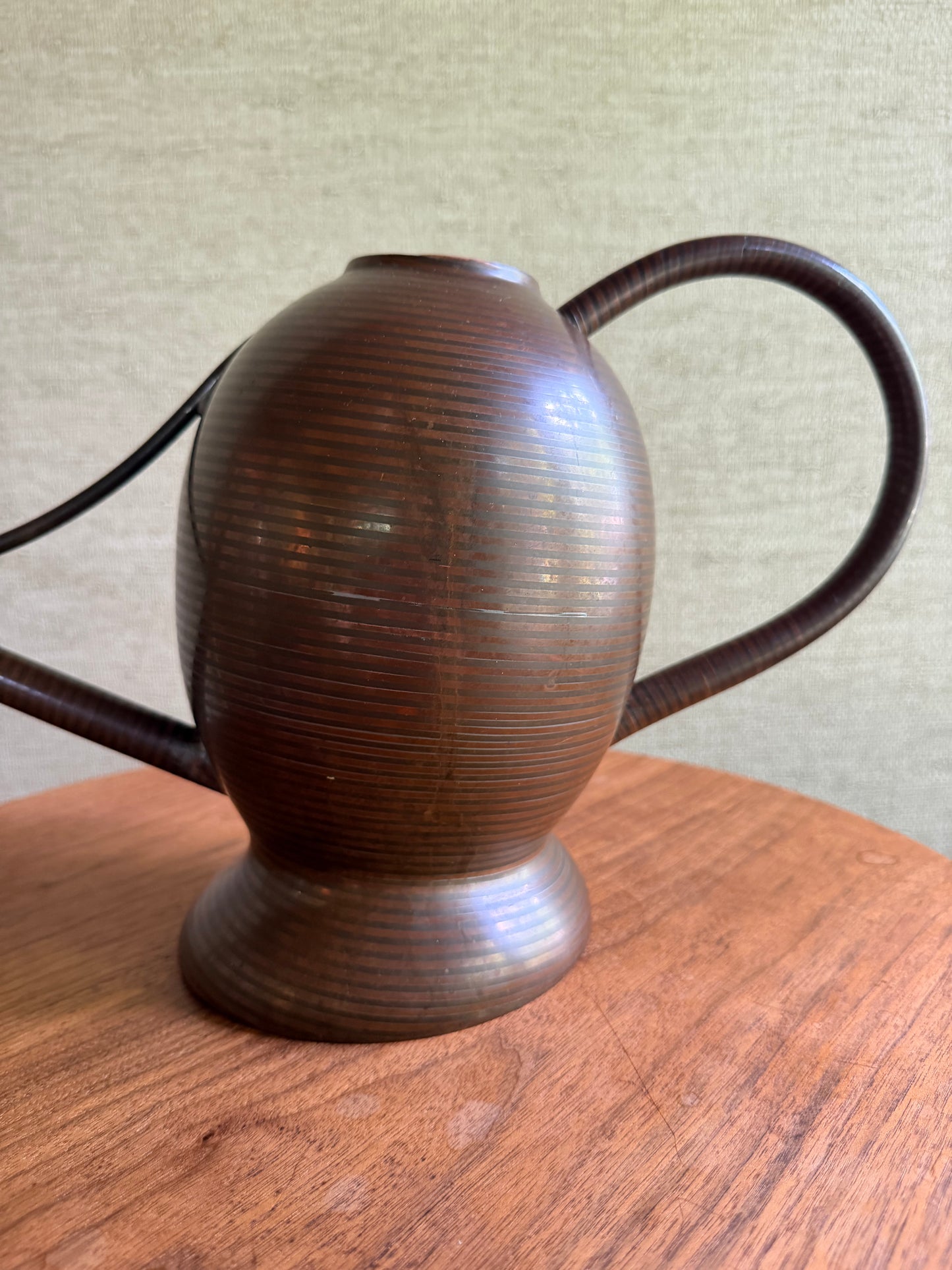 1955 Vintage Handmade One-of-a-Kind Brass + Copper Watering Can
