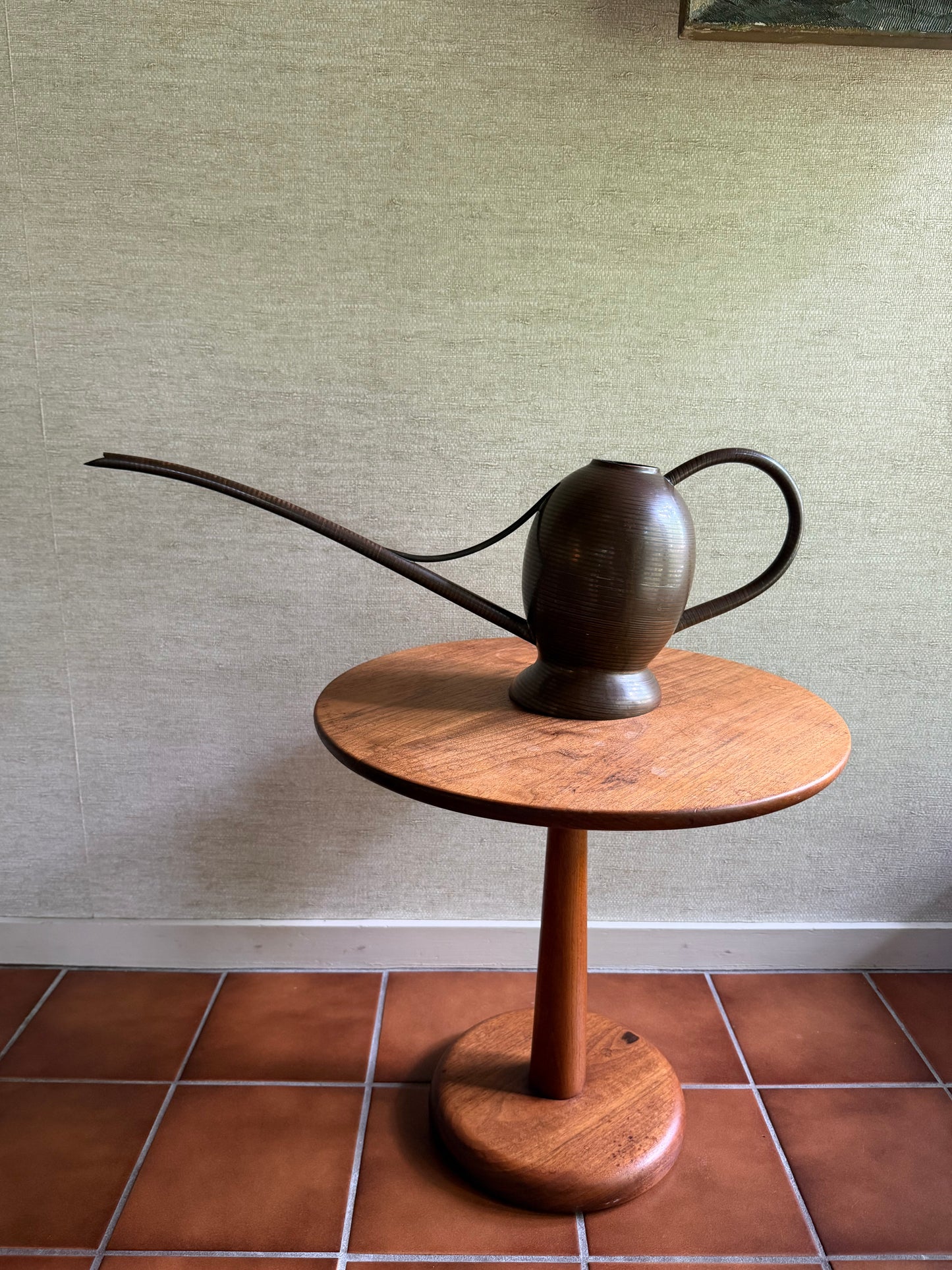 1955 Vintage Handmade One-of-a-Kind Brass + Copper Watering Can