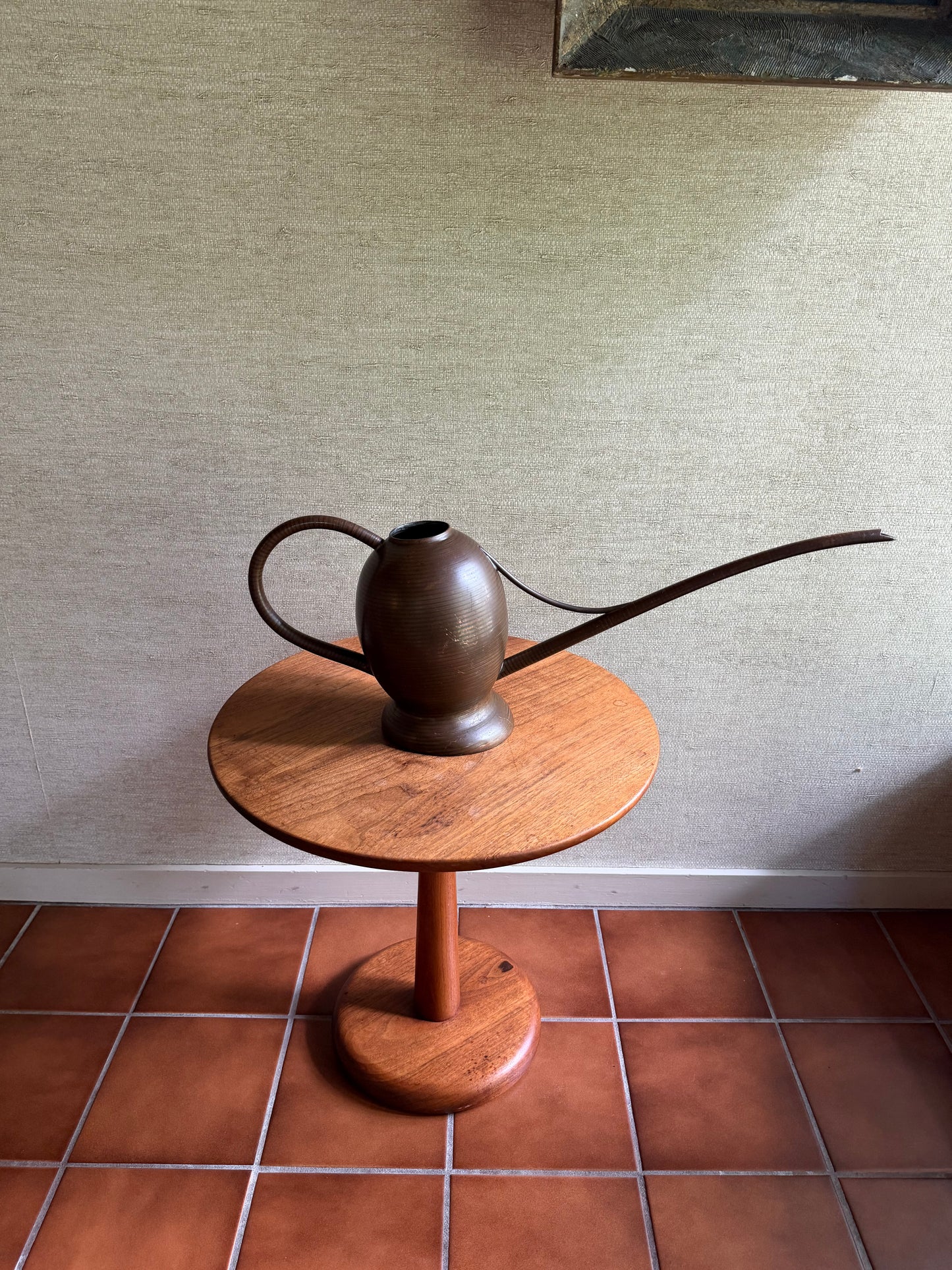 1955 Vintage Handmade One-of-a-Kind Brass + Copper Watering Can