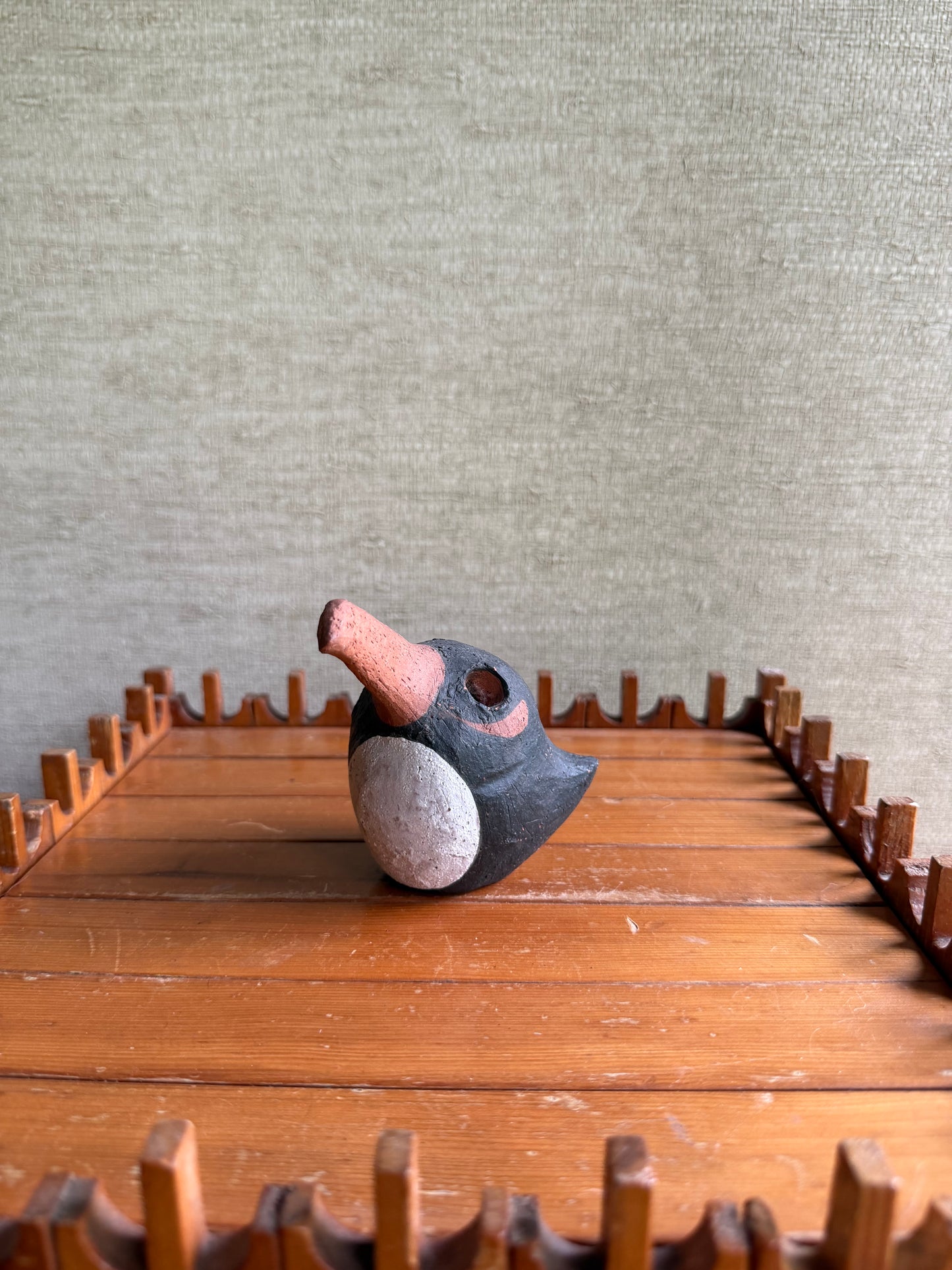 Vintage Handmade One-of-a-Kind Midcentury Modernist Studio Pottery Bird, ca. 1960's